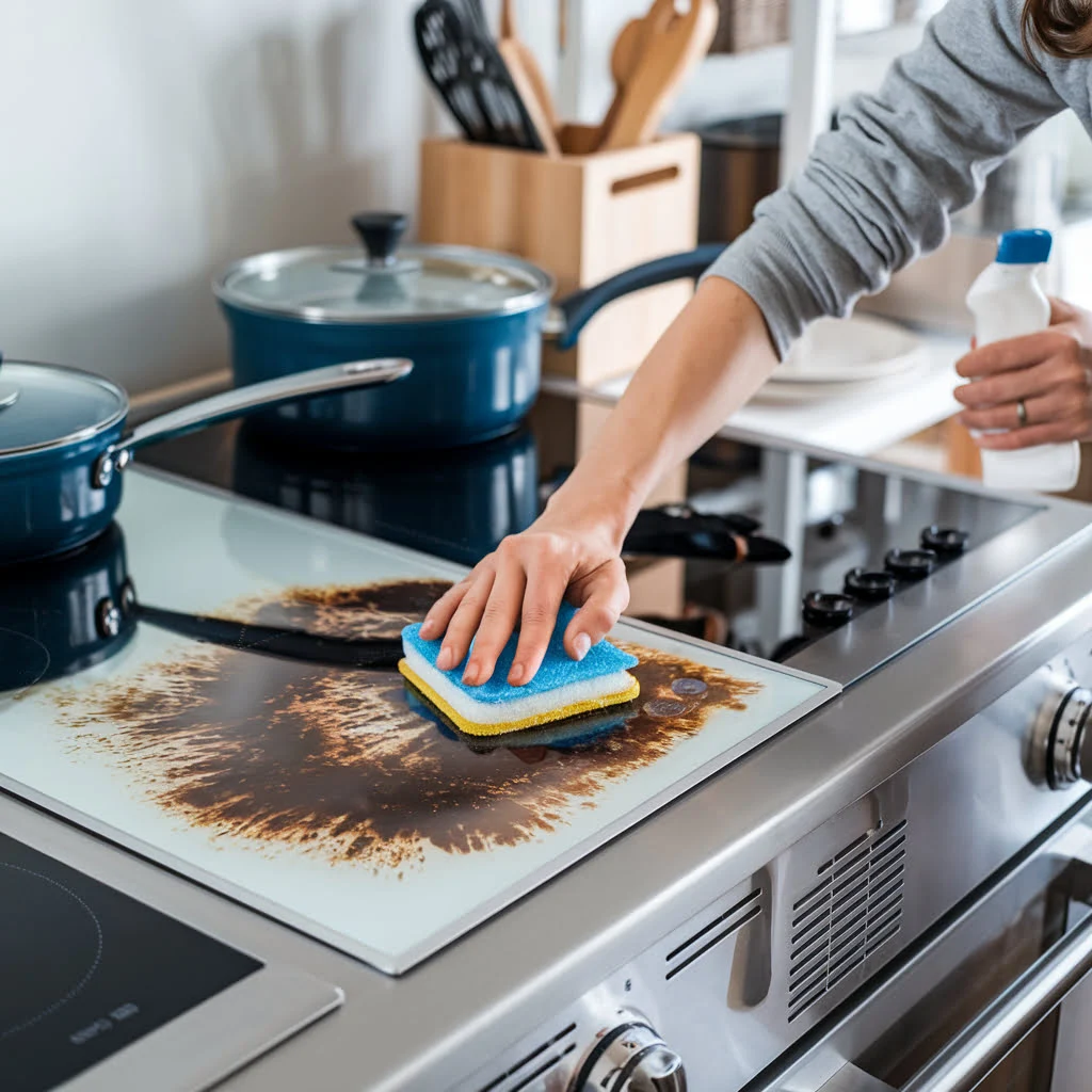 How to Clean Glass Top Stove Burnt
