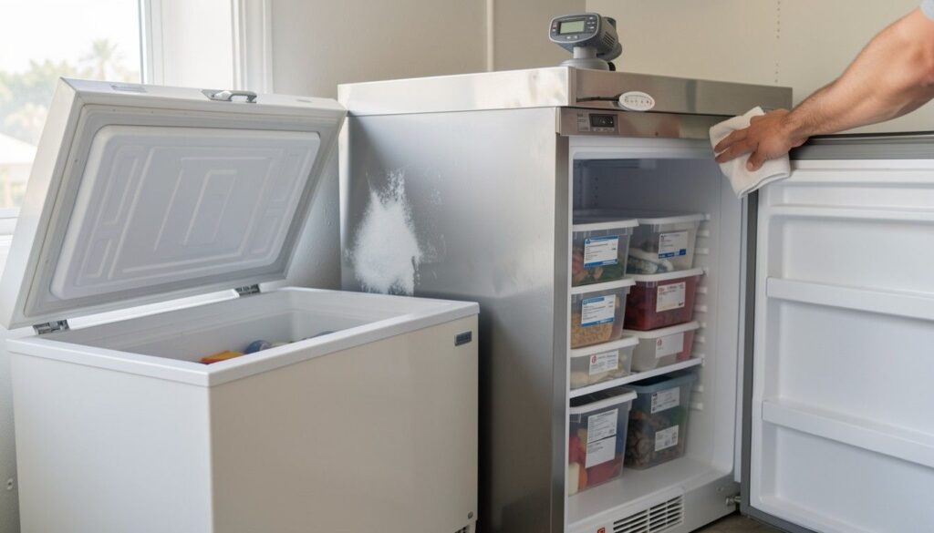 How to maintain a chest freezer vs an upright freezer (key differences)